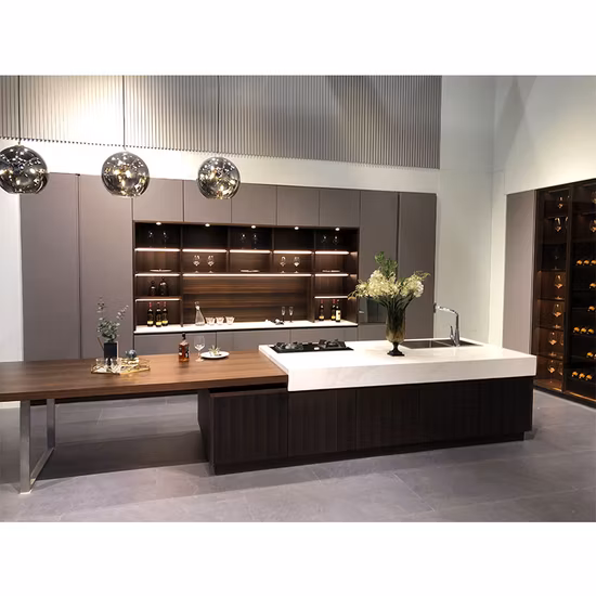 Tocador de baño lacado moderno blanco con espejo